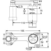 Встраиваемый комплект для смесителя для раковины Kludi Ambienta 38243
