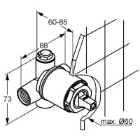 Встраиваемый комплект Kludi 38826N