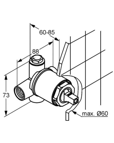 Встраиваемый комплект Kludi 38826N