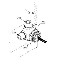 Скрытая часть вентиля Kludi Ambienta 29757