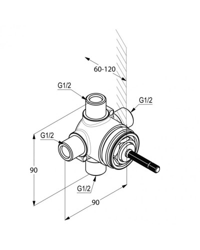 Скрытая часть вентиля Kludi Ambienta 29757