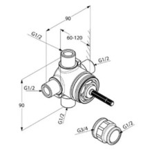 Скрытая часть вентиля Kludi Ambienta 29747