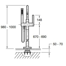 База для установки напольного смесителя Jacob Delafon 97906D-NF