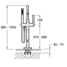 База для установки напольного смесителя Jacob Delafon 97906D-NF