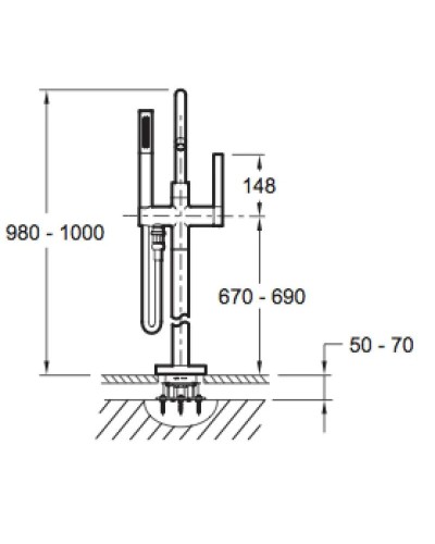 База для установки напольного смесителя Jacob Delafon 97906D-NF