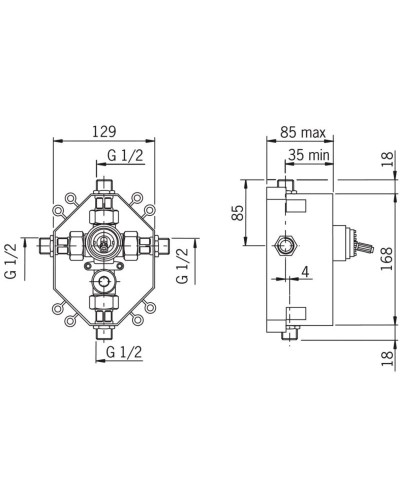 Скрытая монтажная часть Oras 1286