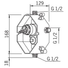 Скрытая монтажная часть Oras 1286