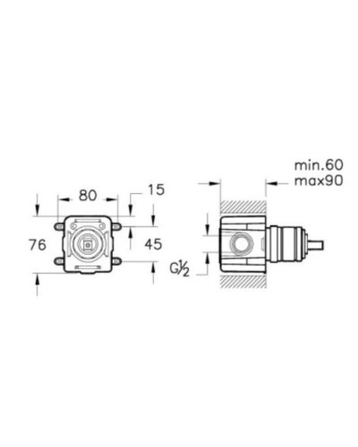 Встраиваемая часть смесителя для душа Vitra Suit U A42213