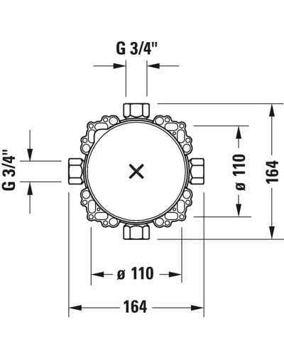 Скрытая монтажная часть 3/4 Duravit B.1 GK0900001000
