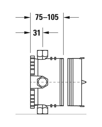 Скрытая монтажная часть 1/2 Duravit B.1 GK0900000000