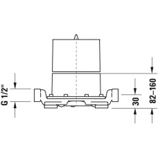 Скрытая часть для смесителя Duravit C.1 GK5900003000
