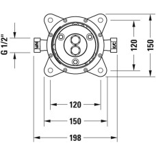 Скрытая часть для смесителя Duravit C.1 GK5900003000