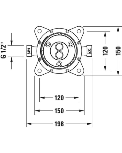 Скрытая часть для смесителя Duravit C.1 GK5900003000