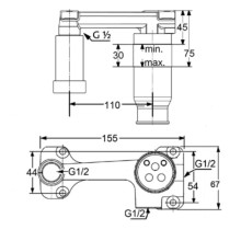 Встраиваемый комплект для смесителя для раковины Kludi Ambienta 38242