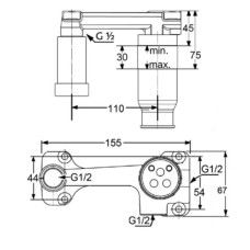 Встраиваемый комплект для смесителя для раковины Kludi Ambienta 38242
