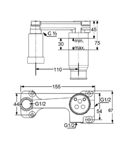 Встраиваемый комплект для смесителя для раковины Kludi Ambienta 38242