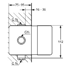 Встраиваемый комплект Kludi Pure&Easy 38636