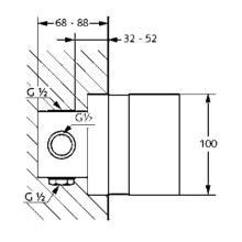 Встраиваемый комплект Kludi Pure&Easy 38828