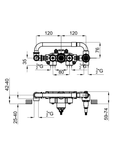 Скрытая монтажная часть Noken Tono N299998777