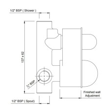 Скрытая часть Jaquar ALD-CHR-055