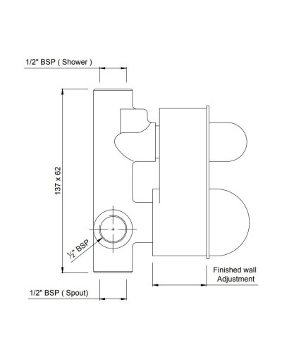 Скрытая часть Jaquar ALD-CHR-055