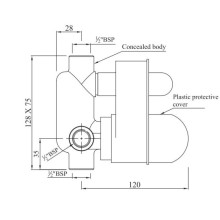 Скрытая часть Jaquar ALD-CHR-065