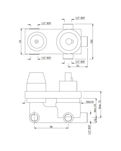 Скрытая часть Jaquar Aquamax ALD-CHR-783