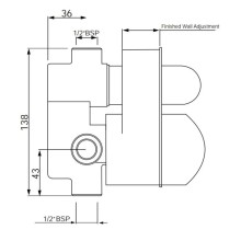 Скрытая часть Jaquar ALD-CHR-079