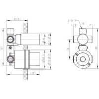 Скрытая монтажная часть Bravat D969C-A-ENG