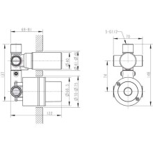 Скрытая монтажная часть Bravat D969C-A-ENG