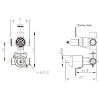 Скрытая монтажная часть Bravat D982CP-A-ENG
