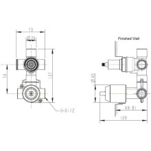 Скрытая монтажная часть Bravat D982CP-A-ENG