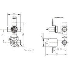Скрытая монтажная часть Bravat D982CP-A-ENG