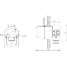 Скрытая монтажная часть Bravat D999CP-ENG