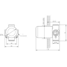 Скрытая монтажная часть Bravat D999CP-ENG