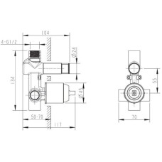 Скрытая монтажная часть Bravat D9100CP-ENG