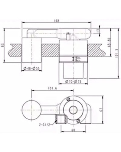 Скрытая монтажная часть Bravat D968C-ENG