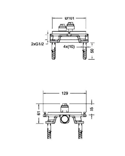 Скрытая монтажная часть Bravat Gina D9102N-ENG