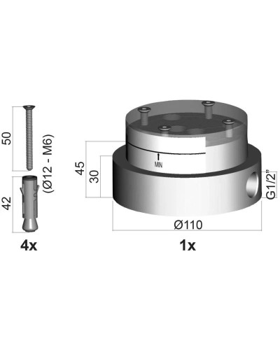 Скрытая монтажная часть Paffoni Light LIG030