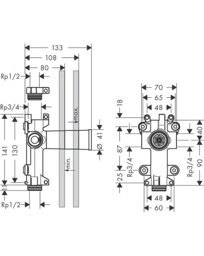 Скрытая часть Axor ShowerSolutions 10971180
