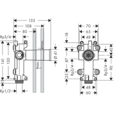 Скрытая часть Axor ShowerSolutions 28486180