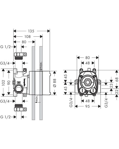 Скрытая часть Axor ShowerSolutions 10754180