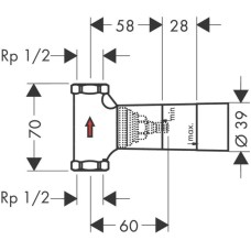 Скрытая часть 1/2", 40 л/мин Axor 16974180