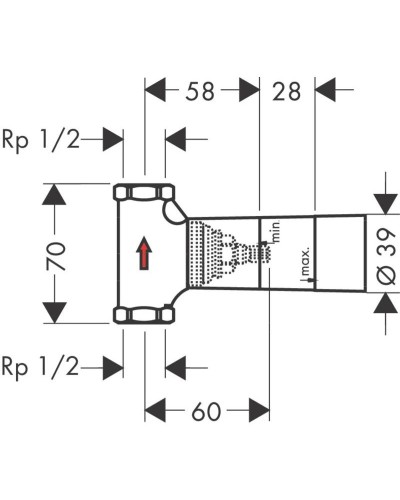 Скрытая часть 1/2", 40 л/мин Axor 16974180