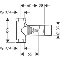 Скрытая часть 3/4", 130 л/мин Axor 16970180