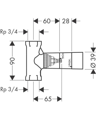 Скрытая часть 3/4", 130 л/мин Axor 16970180