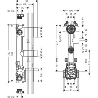 Скрытая часть Axor Citterio E 36708180