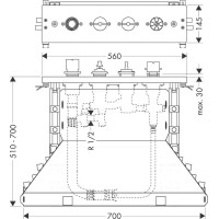 Скрытая часть смесителя для ванны на 4 отверстия Axor 15483180