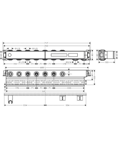 Скрытая часть 3/4" Axor Edge 18313180