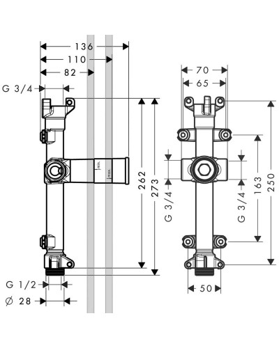 Скрытая часть Axor 10941180